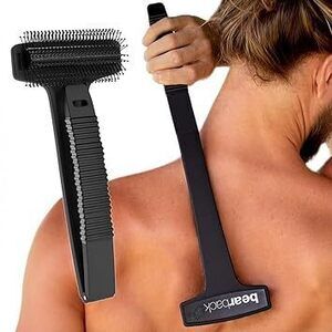 Back Scratcher For Men & Women - Long Reach Folding Handle, Skin-Safe Bristles -